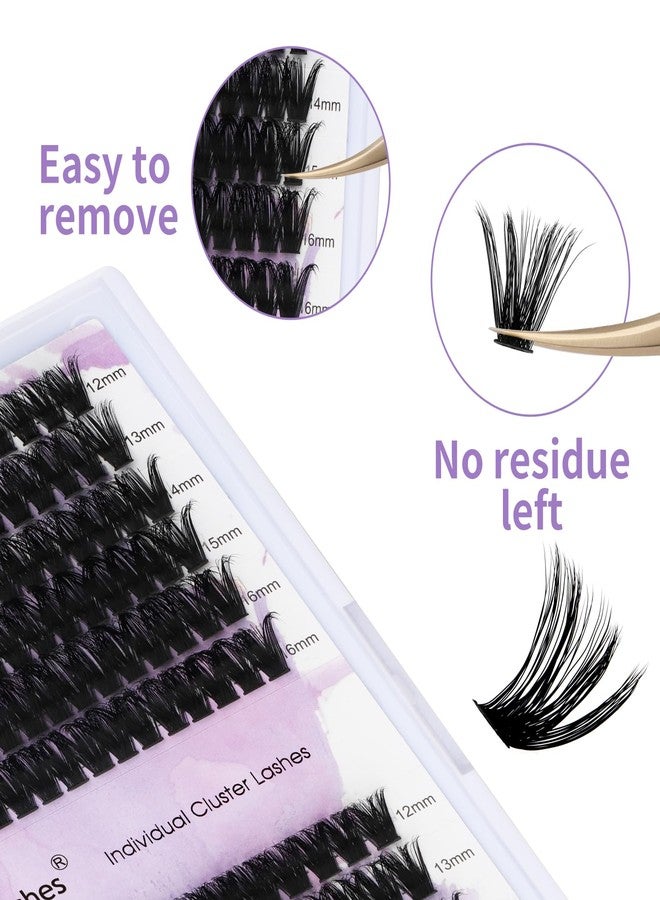 WENDY LASHES Lash Clusters 60D/80D Eyelash Clusters Fluffy DIY Lash Extensions Wispy D Curl Lashes Clusters Mixed Length 12-16mm Fluffy Individual Lash Clusters Eyelash Extensions for DIY Lashes at Home - Image 5